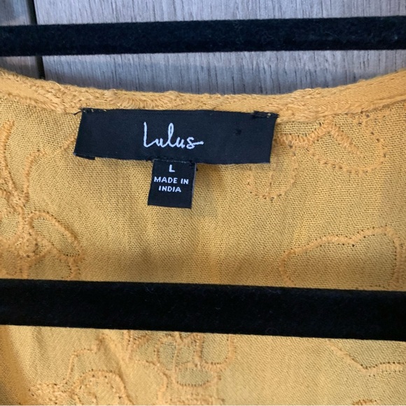 Lulus Yellow Embroidered Crop Top - Picture 6 of 10
